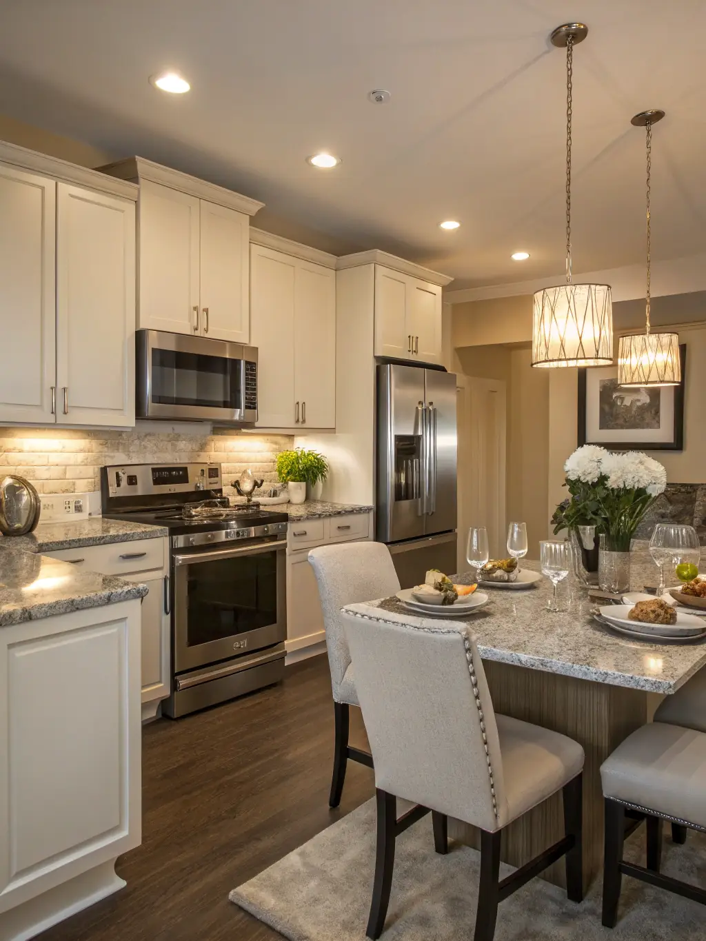 A sparkling clean kitchen with all surfaces shining, demonstrating the thoroughness of RJ Cleaning Services' one-time deep cleaning service.
